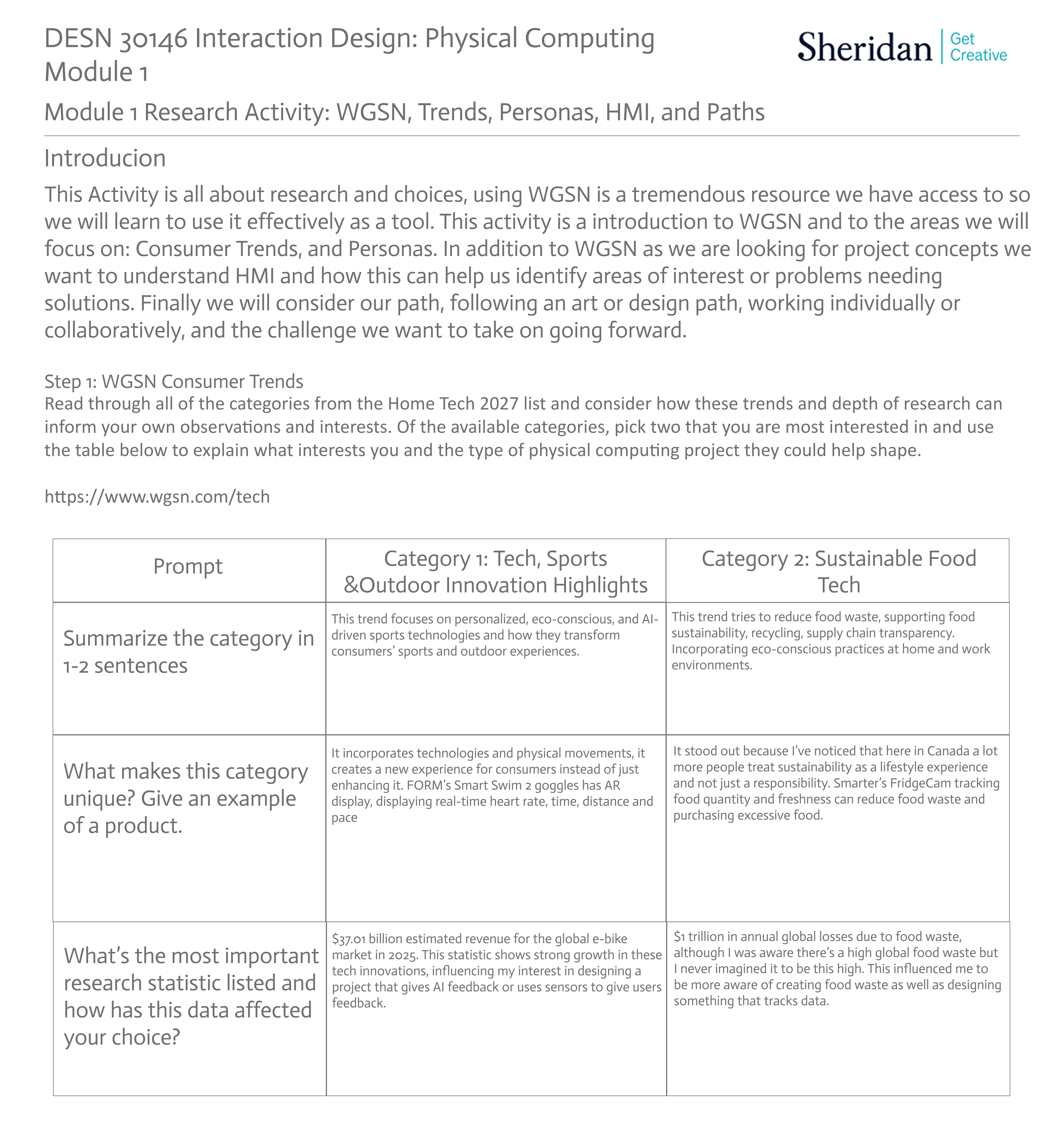 WGSN Trend Worksheet