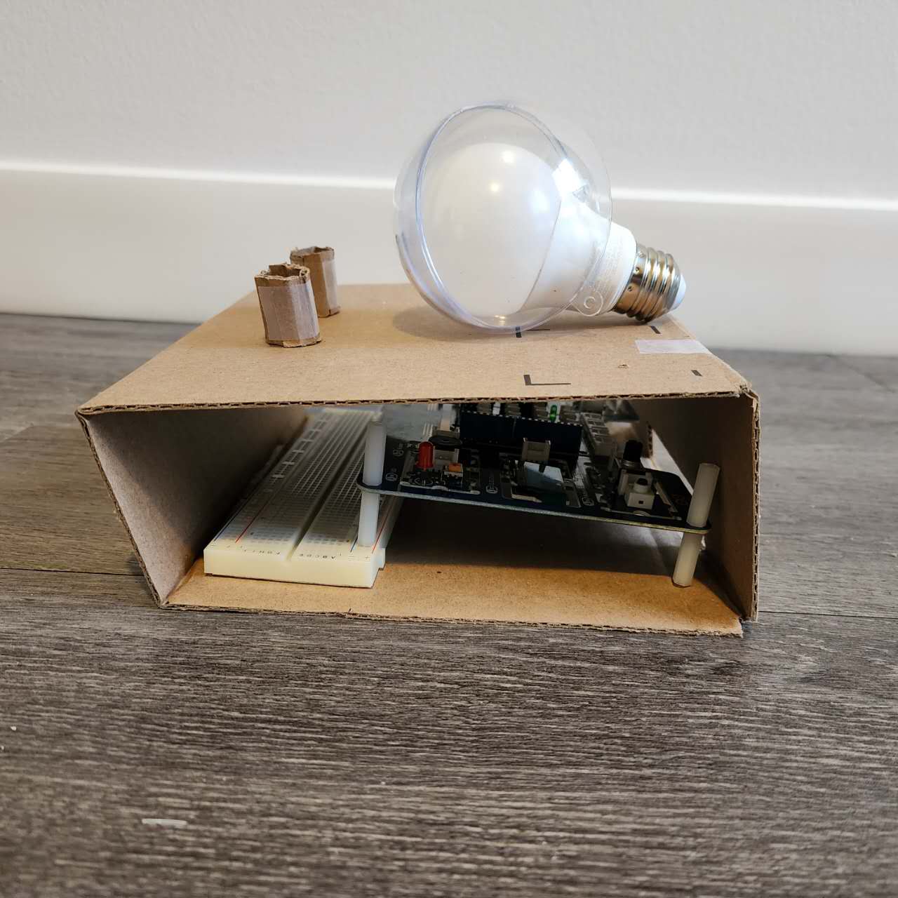 The first iteration of the physical model, which didn’t include any interactivity.