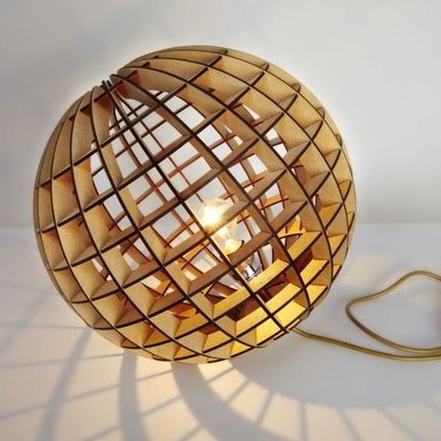 Method 3: Laser cut the prototype pieces out of wood, which aligns the material use. But it's not ideal as it doesn't look much like a moon and the texture isn't supportive.